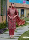 Kavya Vol 1 By Diya Trends Vertican Printed Kurti With Bottom Dupatta